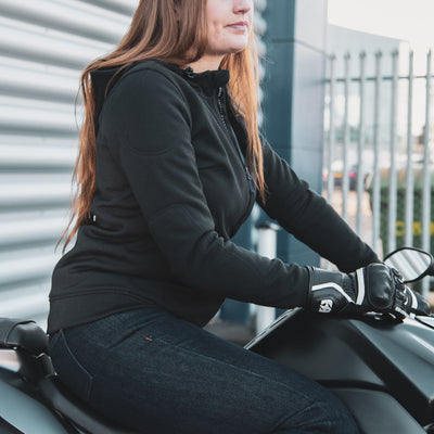 Oxford Mc Hoodie Dam Svart