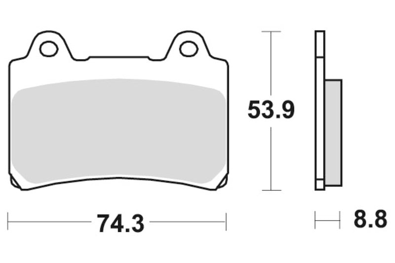 Sbs Bromsklossats Sintered 613HS FR