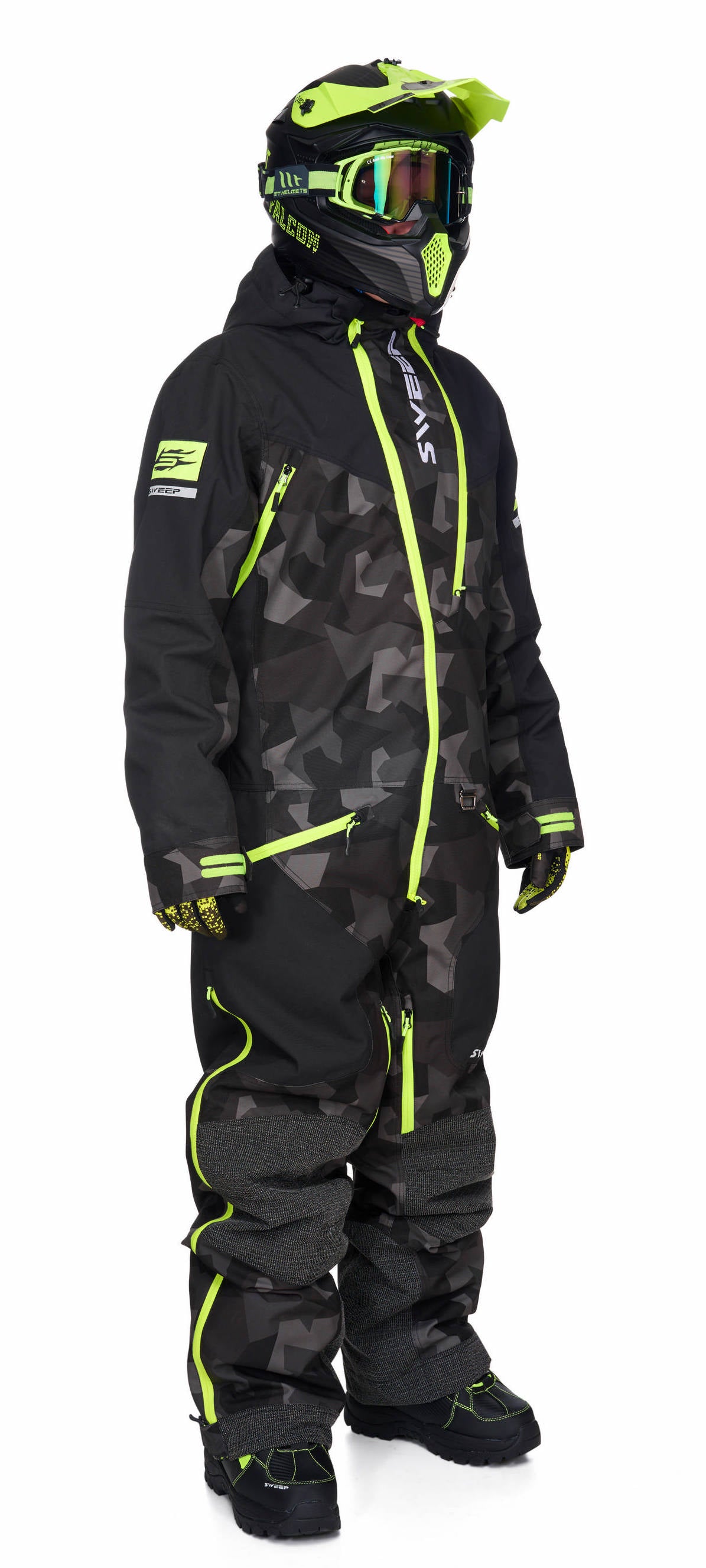 Sweep Peak Insulated Snöskoteroverall Svart/Camo/Gul
