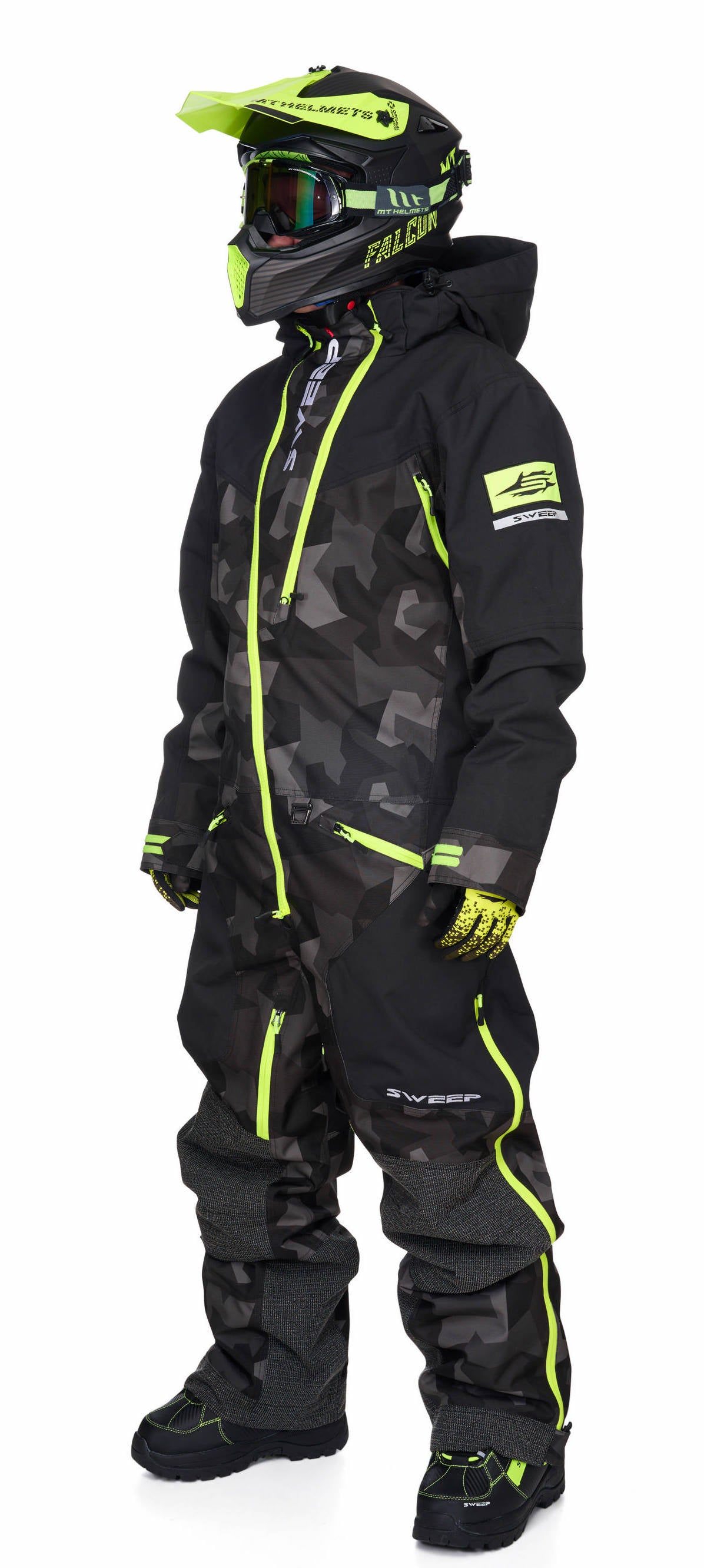 Sweep Peak Insulated Snöskoteroverall Svart/Camo/Gul