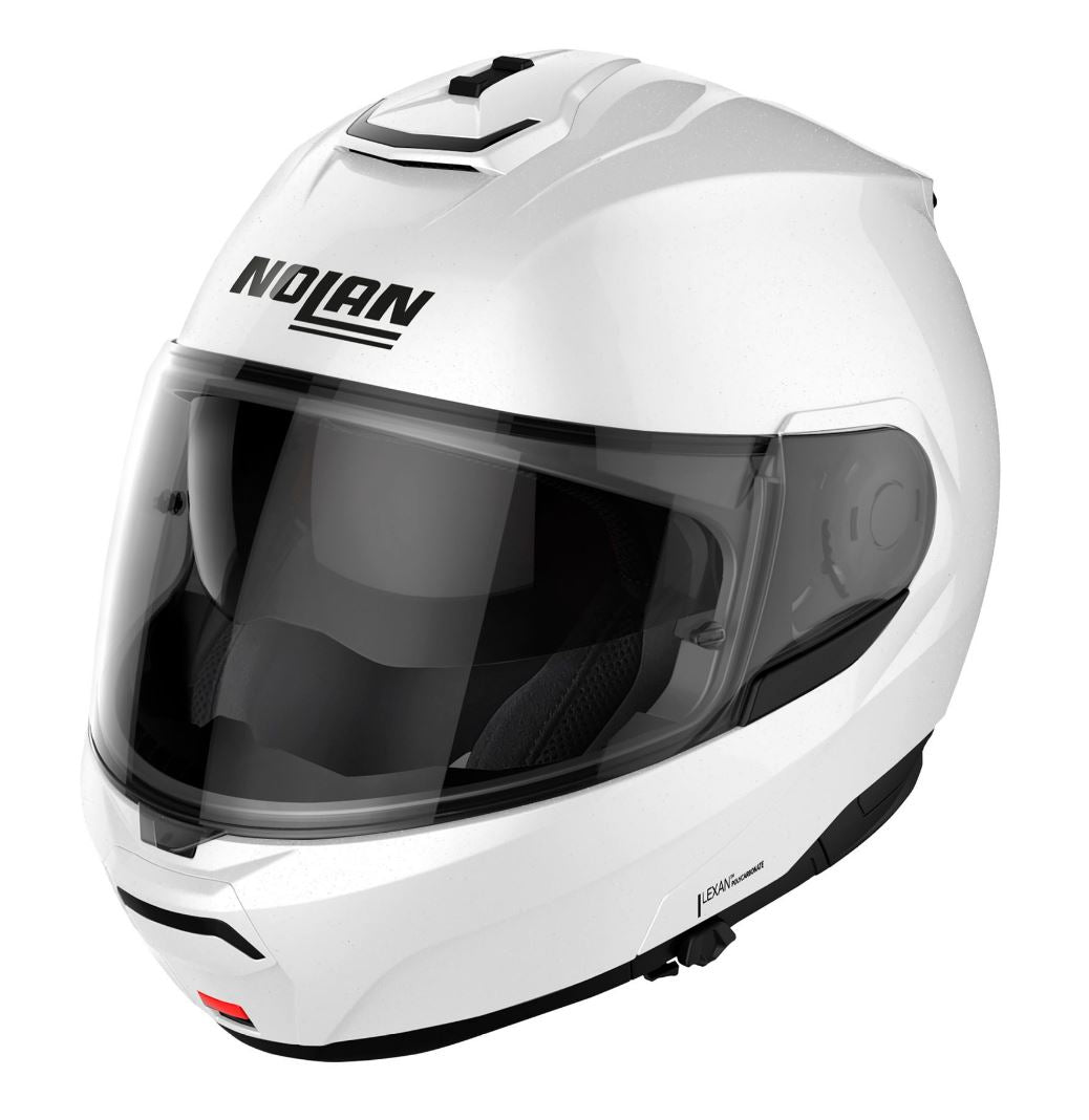 Nolan N100-6 Classic N-Com Öppningsbar Mc Hjälm Vit