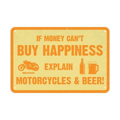 Oxford Skylt i plåt - BUY HAPPINESS