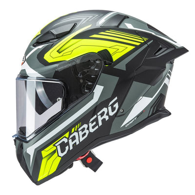 CABERG Mc Hjälm DRIFT EVO II Horizon Jarama Matt Svart/Grå/Neongul