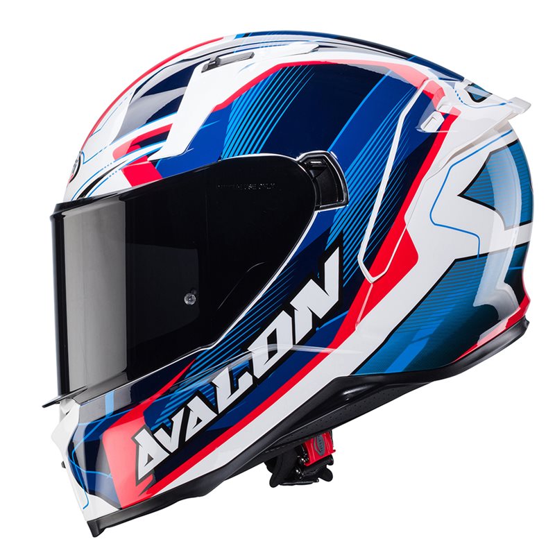 CABERG Mc Hjälm AVALON X Optic Vit/Blå/Röd