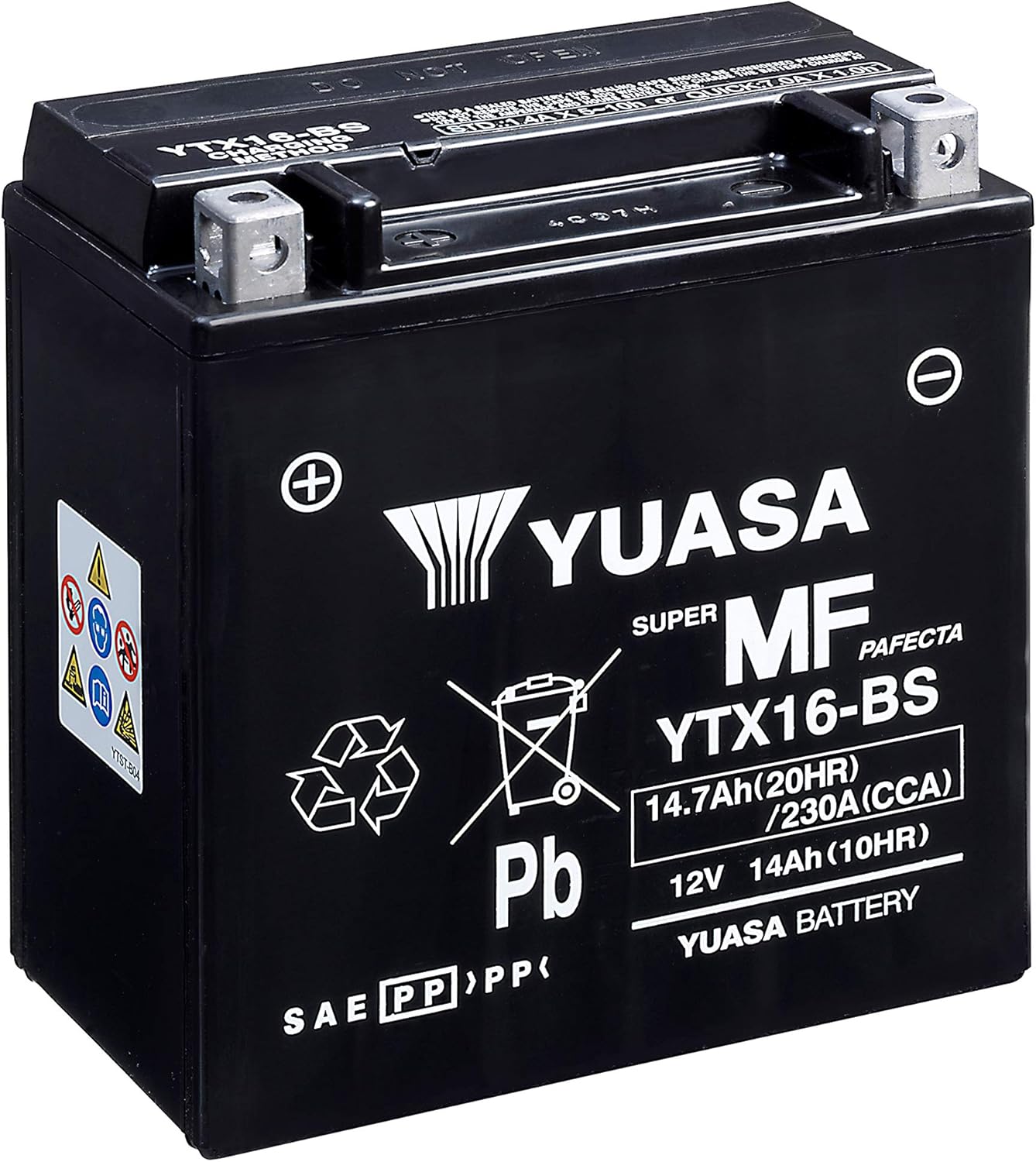 Yuasa Batteri YTX16-BS (cp) inkl syrapack