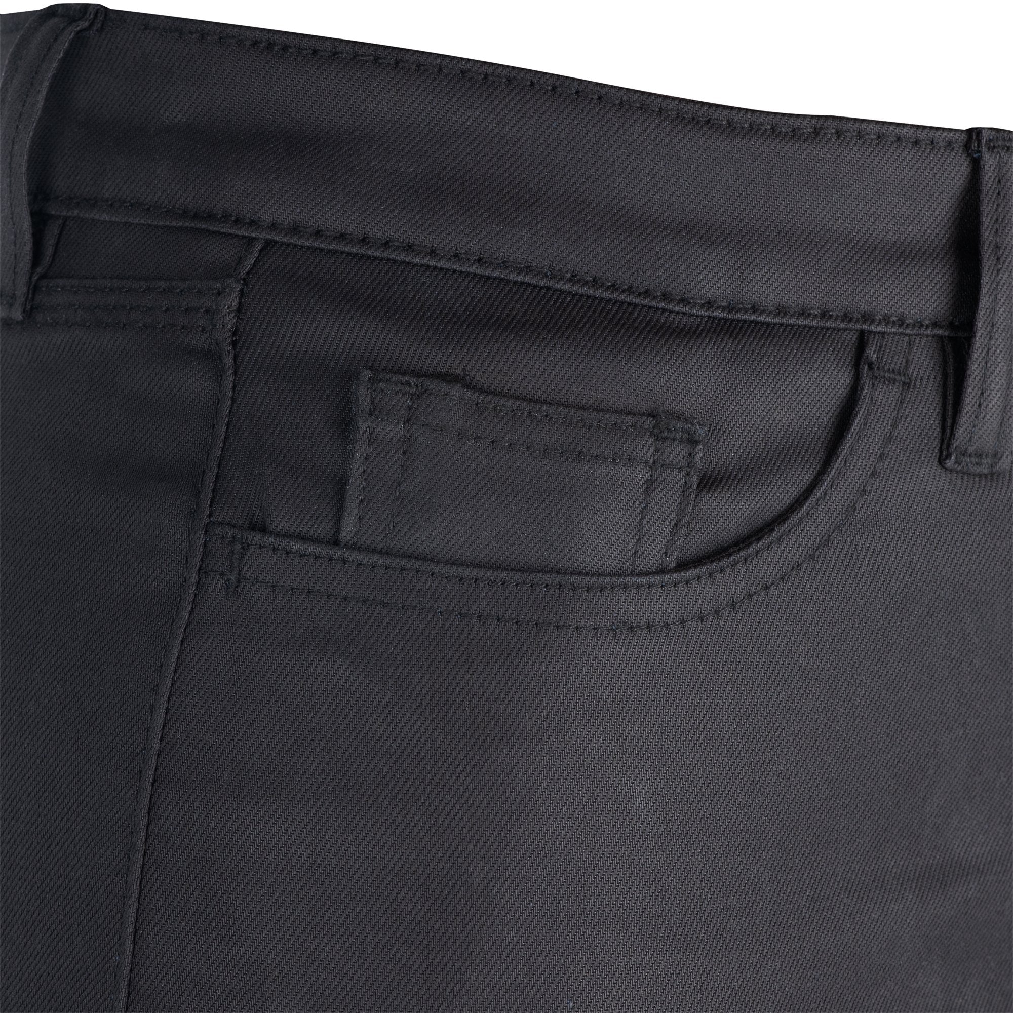 Oxford Oa Waxed Mc Jeans för Dam Svart Standard längd