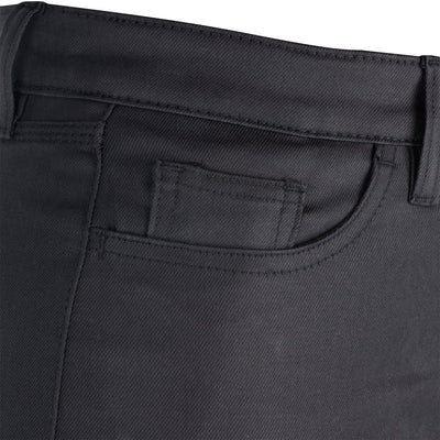 Oxford Oa Waxed Mc Jeans för Dam Svart Standard längd