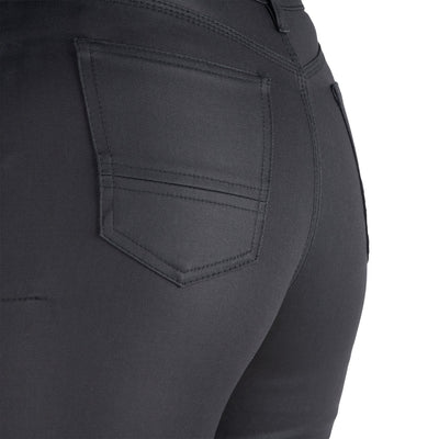 Oxford Oa Waxed Mc Jeans för Dam Svart Standard längd