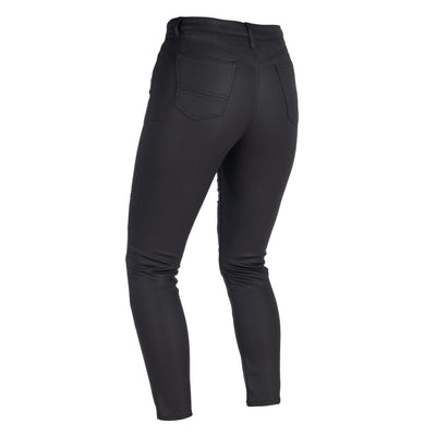 Oxford Oa Waxed Mc Jeans för Dam Svart Standard längd
