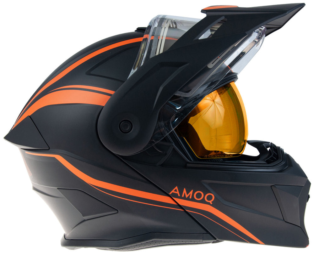 AMOQ Ballast Hjälm med elvisir Svart/Orange