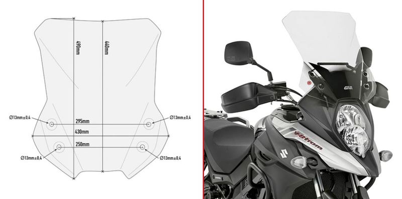 Givi vindruta 650 V-Strom 17-