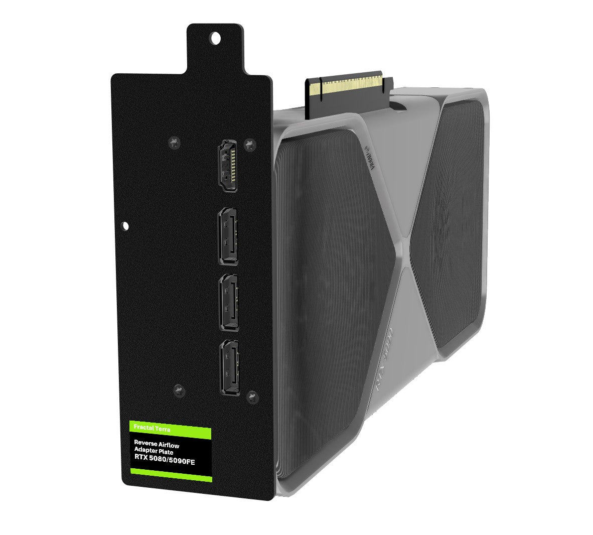 Adapterplatta för omvänt luftflöde – kompatibel med RTX 5080 / 5090 FE & Fractal Terra (Notch 1)