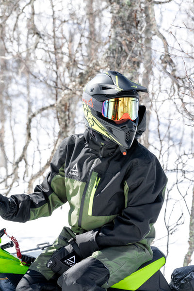 AMOQ Dynamic Overall Fodrad Svart/Militärgrön/Hivis