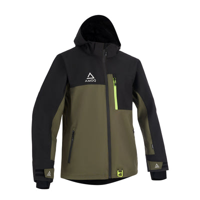 AMOQ Dynamic Jacka Fodrad Svart/Militärgrön/Hivis