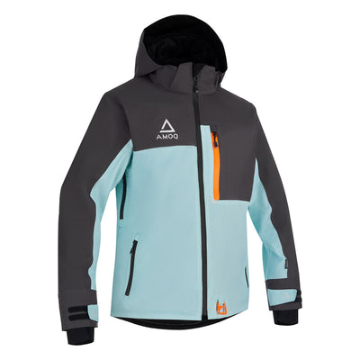 AMOQ Dynamic W's Jacka Fodrad Grå/Mint/Orange