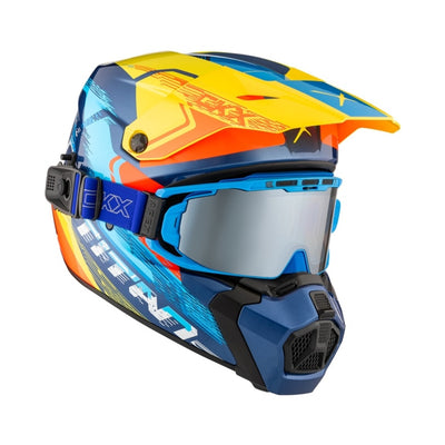 CKX Hjälm Titan AMS Concordia Blå/Gul/Röd Glansig + Brillor