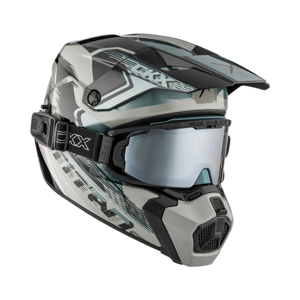 CKX Hjälm Titan AMS Concordia Grå Glansig + Brillor