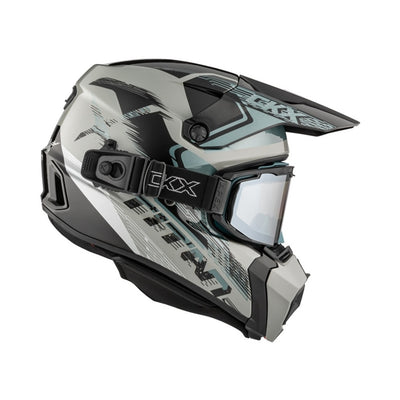 CKX Hjälm Titan AMS Concordia Grå Glansig + Brillor