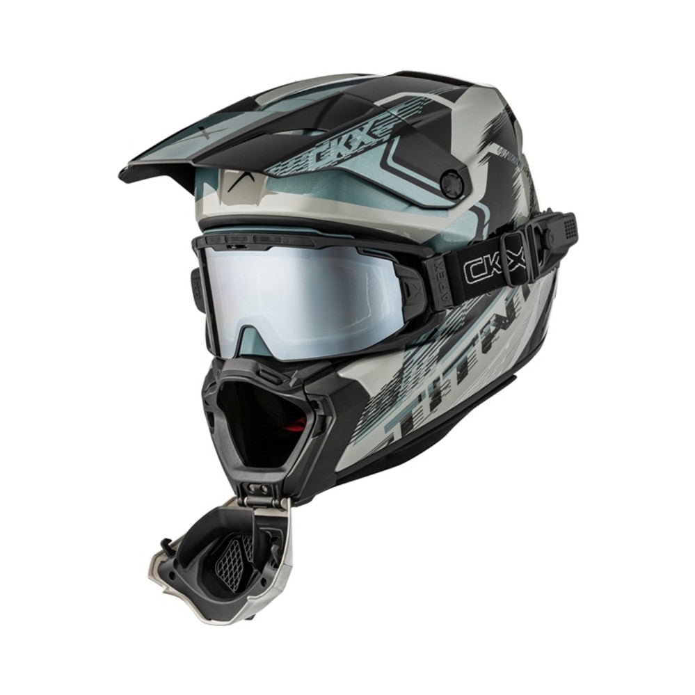CKX Hjälm Titan AMS Concordia Grå Glansig + Brillor