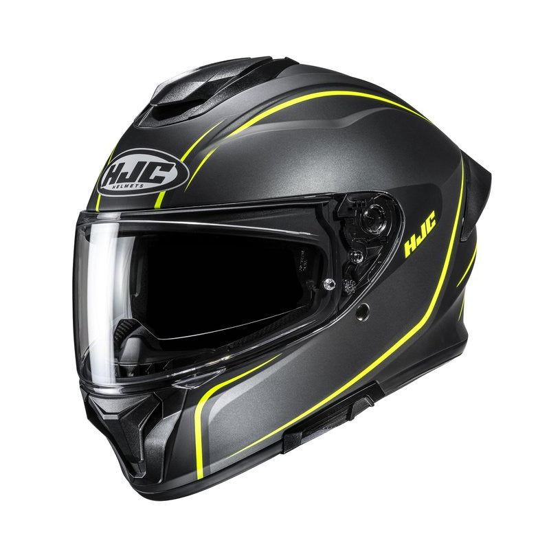 HJC Helmet C71 Quez Svart/Fluo Gul MC3HSF