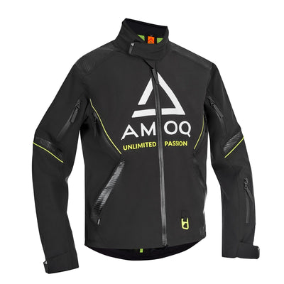 AMOQ Caliber V2 skoterjacka i svart och HiVis gult