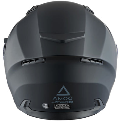 AMOQ JI200 MC Hjälm Mattsvart | ECE 22.06 & Solvisir