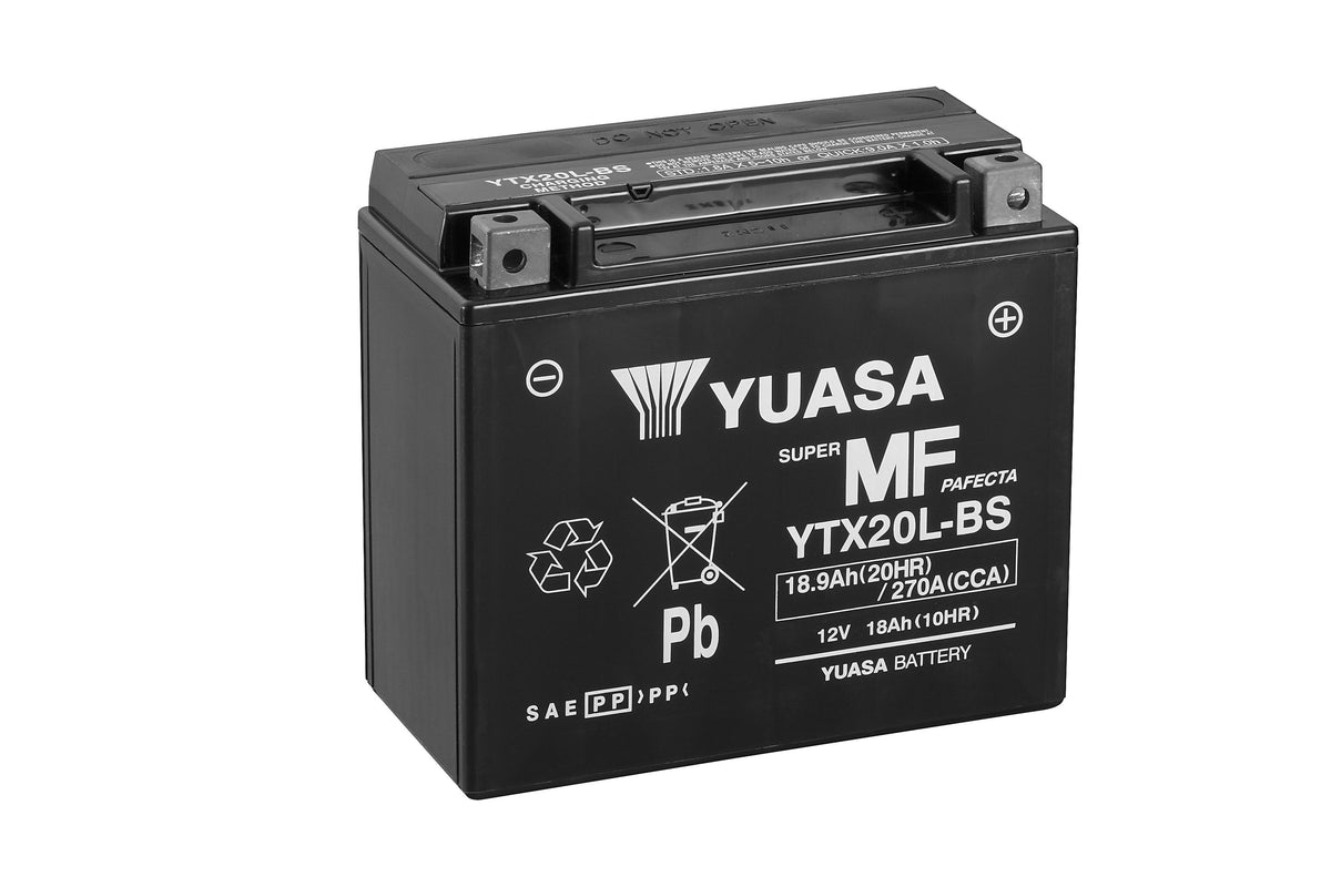 Yuasa Batteri YTX20L(WC) fylld med syra