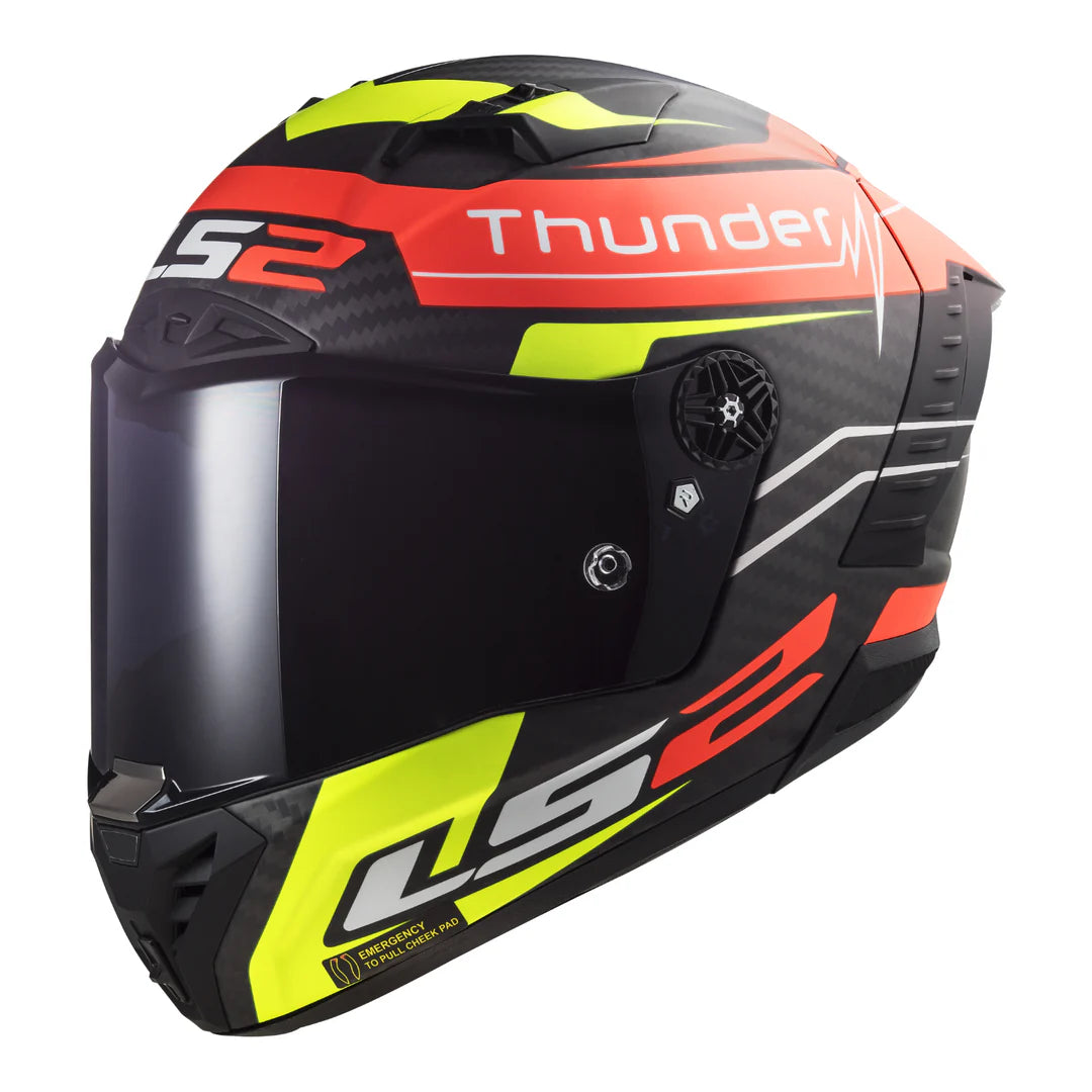 LS2 FF805 Thunder Carbon Attack Matt Röd/Gul