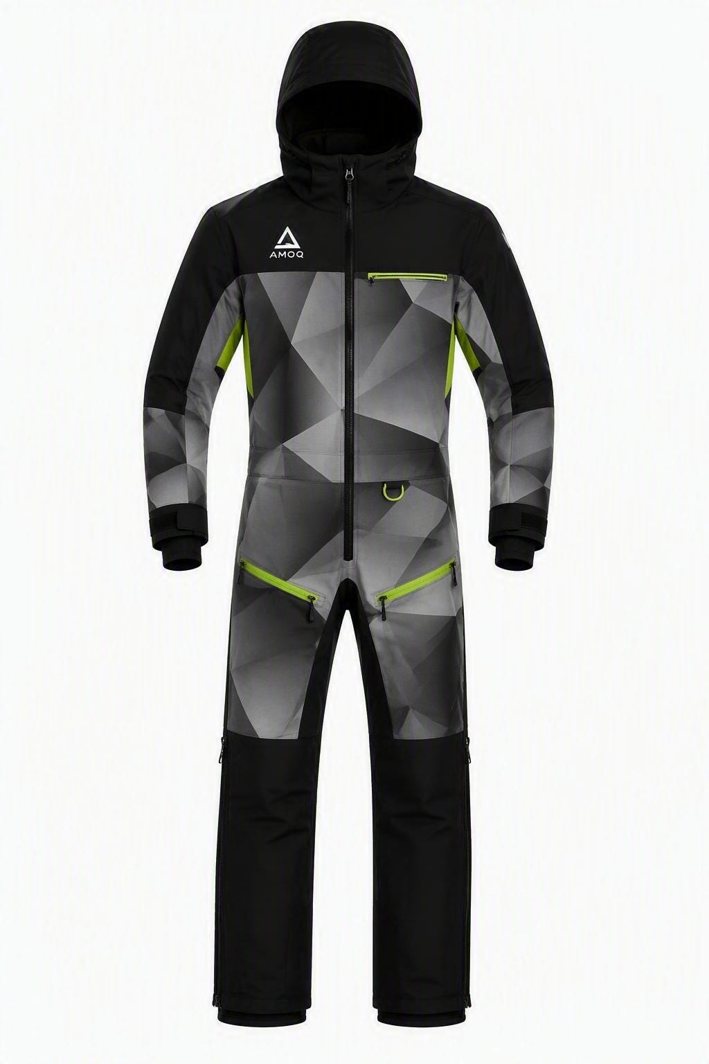 AMOQ Concept fodrad skoteroverall svart grå HiVis gul