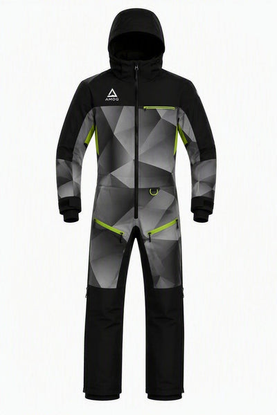 AMOQ Concept fodrad skoteroverall svart grå HiVis gul