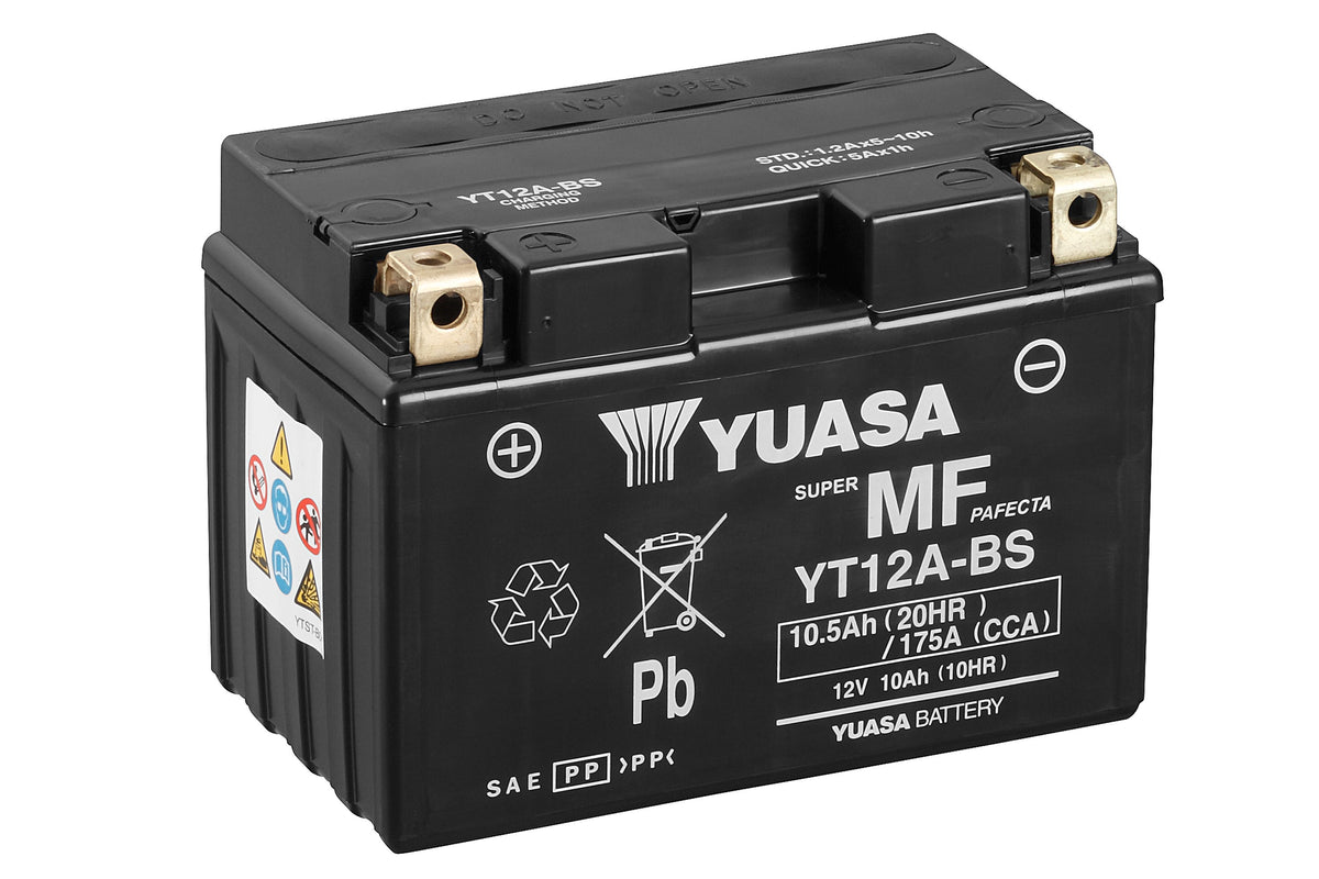 Yuasa Batteri YT12A(WC) fylld med syra