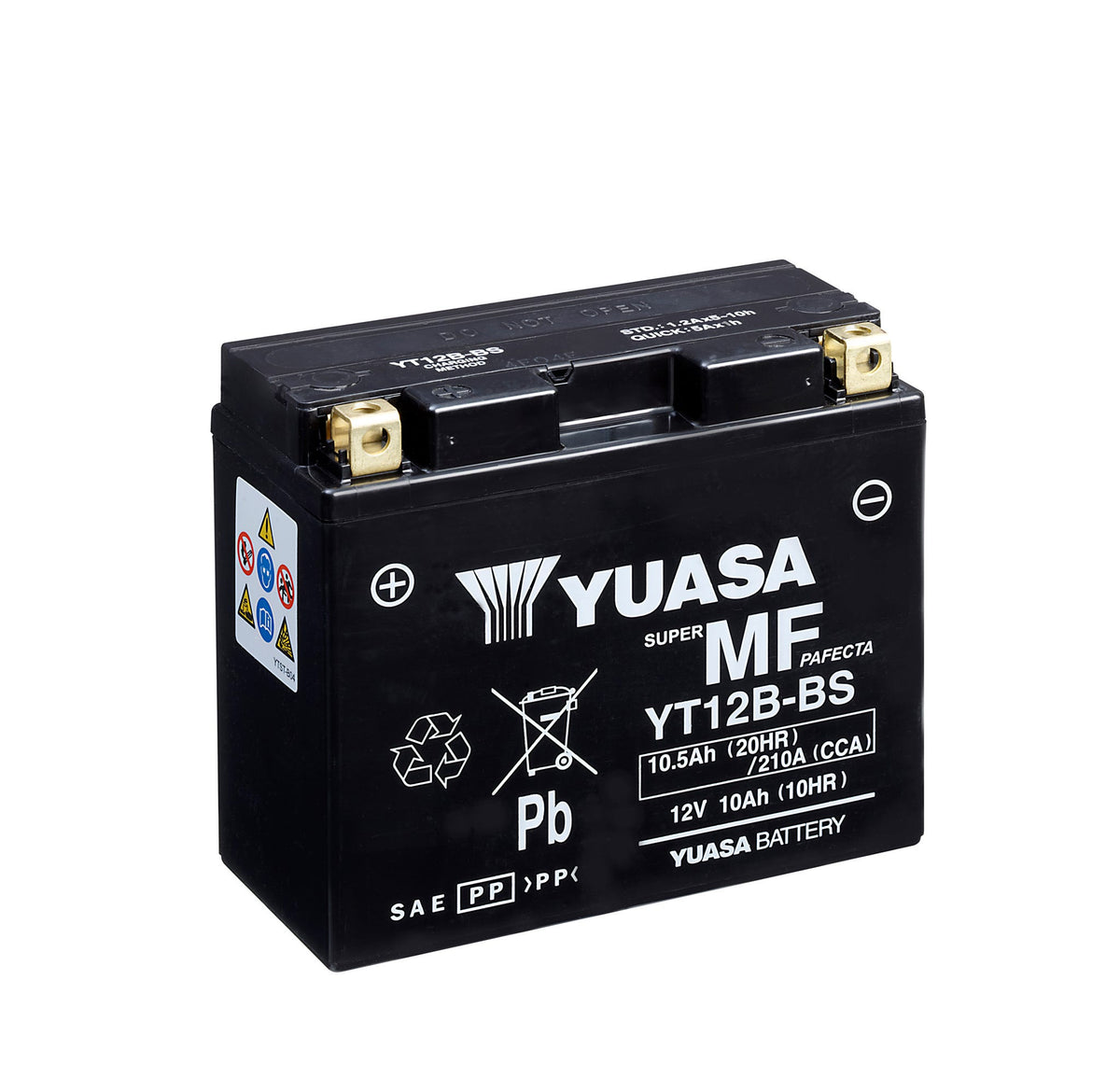 Yuasa Batteri YT12B(WC) fylld med syra