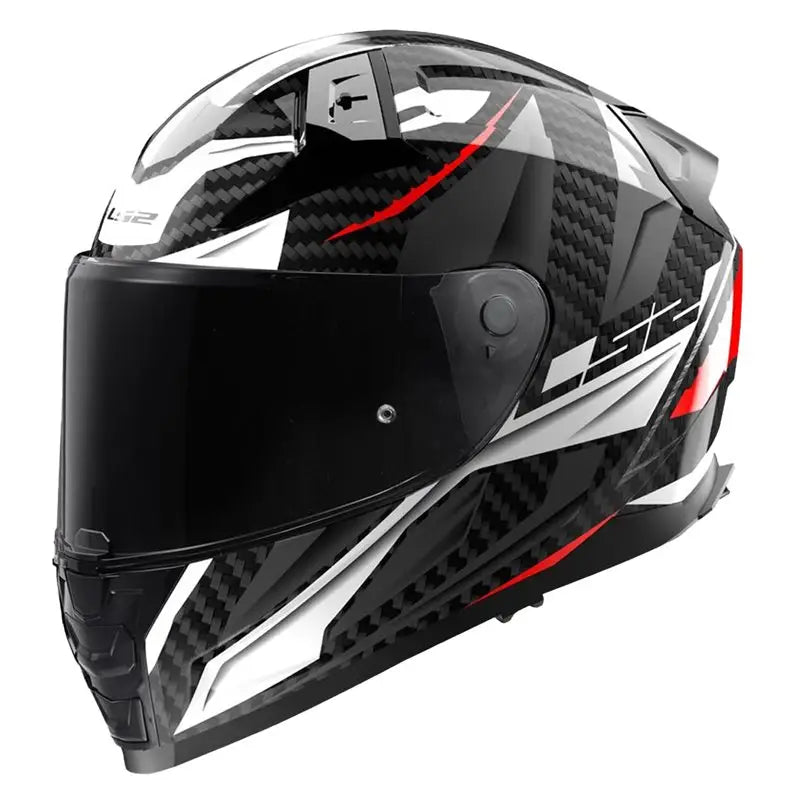 LS2 FF811 Vector II Carbon Savage Vit/Röd/Grå