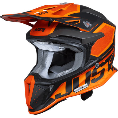 Just1 Hjälm J-18 F Hexa Orange/Svart