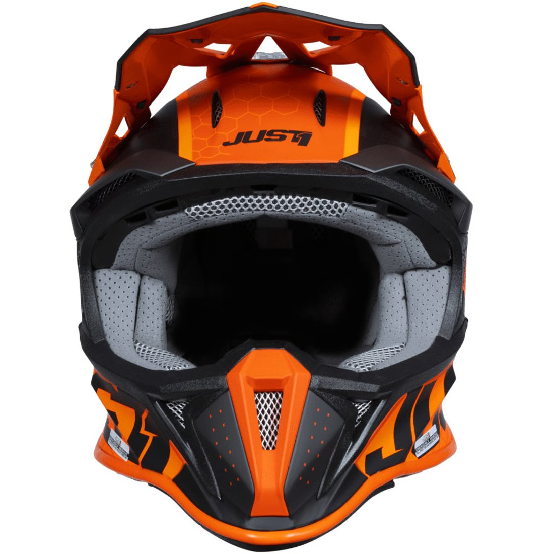 Just1 Hjälm J-18 F Hexa Orange/Svart