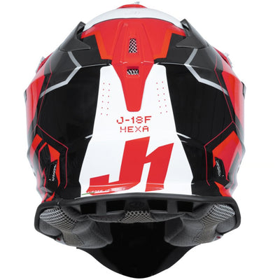 Just1 Hjälm J-18 F Hexa Vit/Fluo Röd/Svart