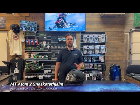 Ladda video: MT Atom 2 Öppningsbar Skoterhjälm med Elvisir Mattsvart