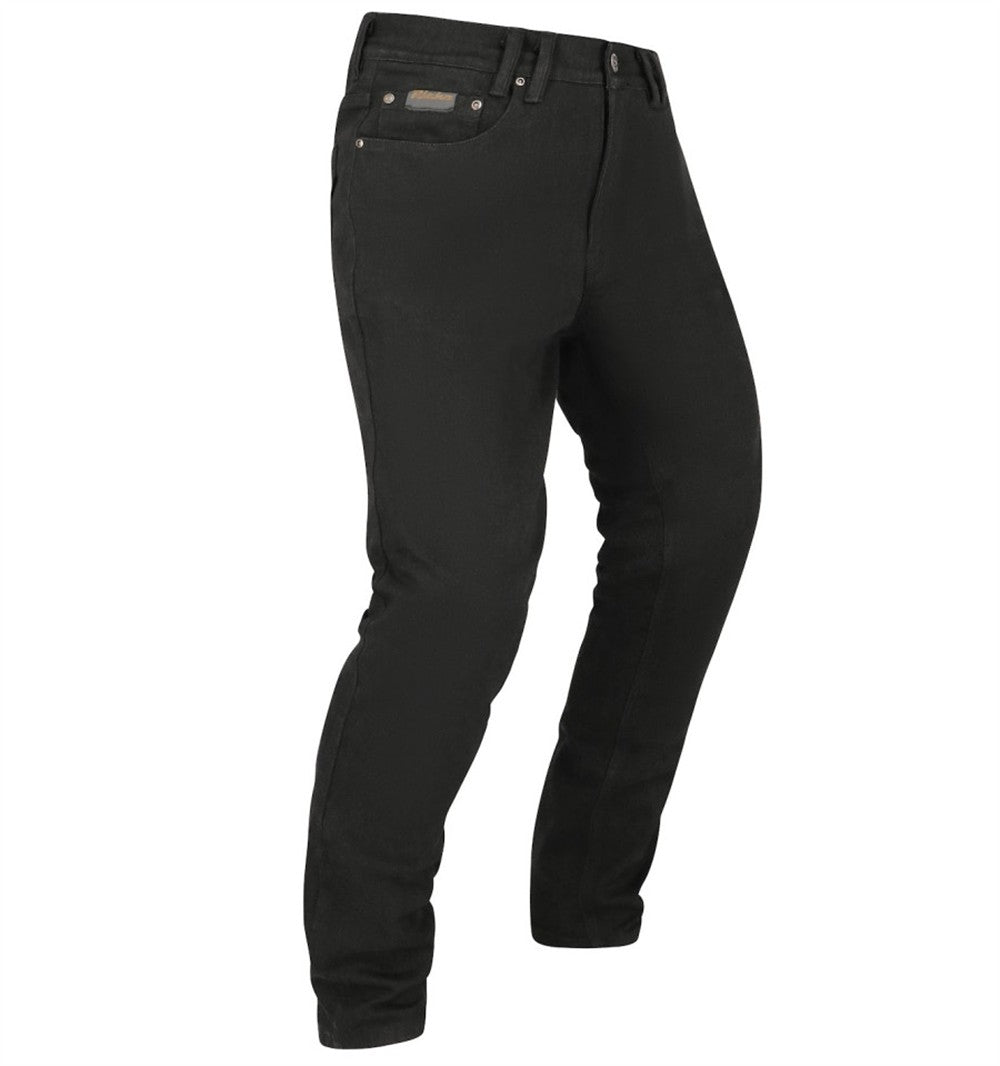 Richa Ragnar Kort Svart MC-jeans fram