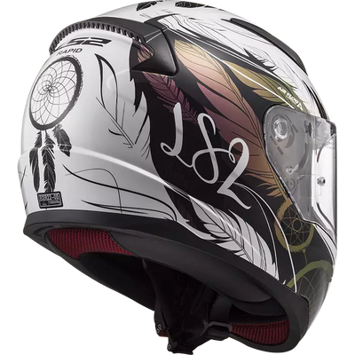 LS2 FF353 Rapid II Boho Vit/Svart/Rosa